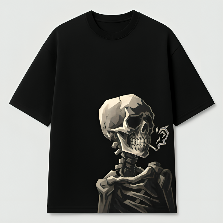 Skull smoke Oversized graphic tee