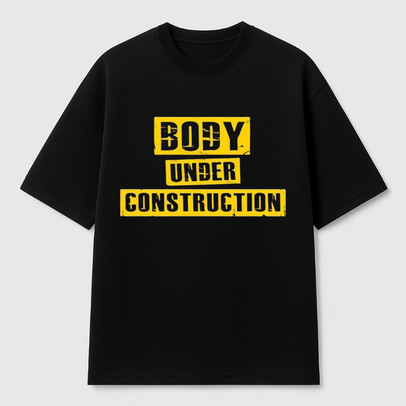 Under Construction Oversized graphic tee