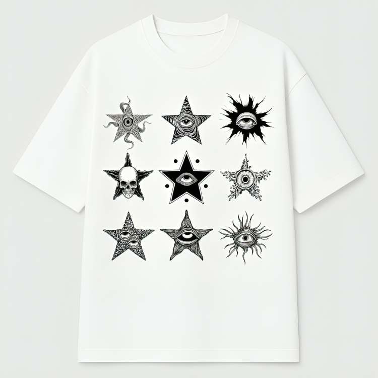 Eyes all over Oversized graphic tee