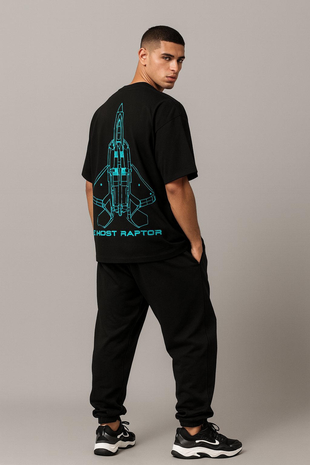 Ghost Raptor Oversized graphic tee