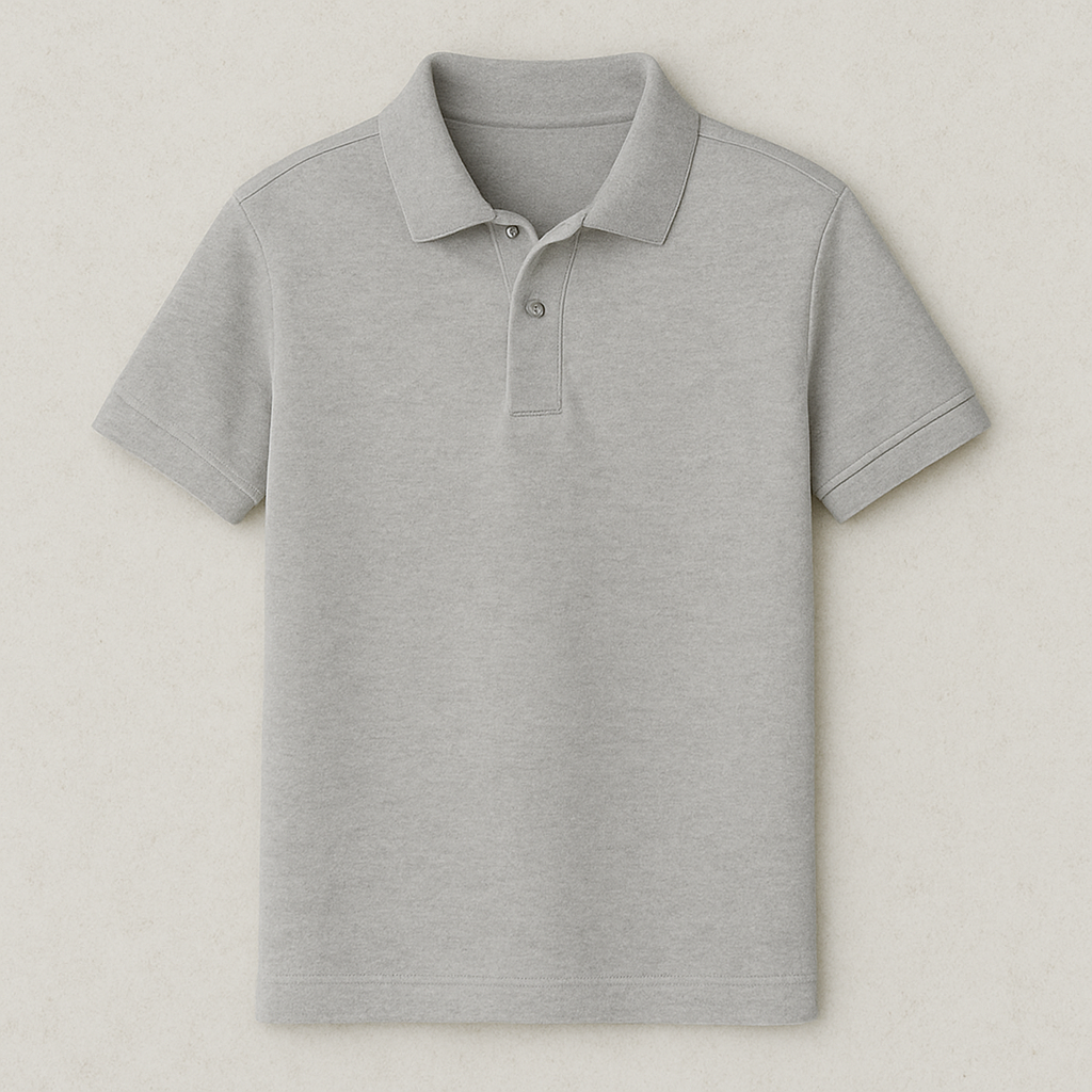 Plain Grey brown polo T-shirt