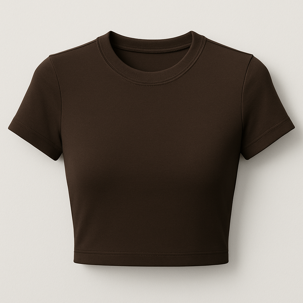 Plain Brown crop top