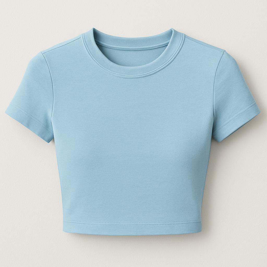 Plain Light Blue crop top