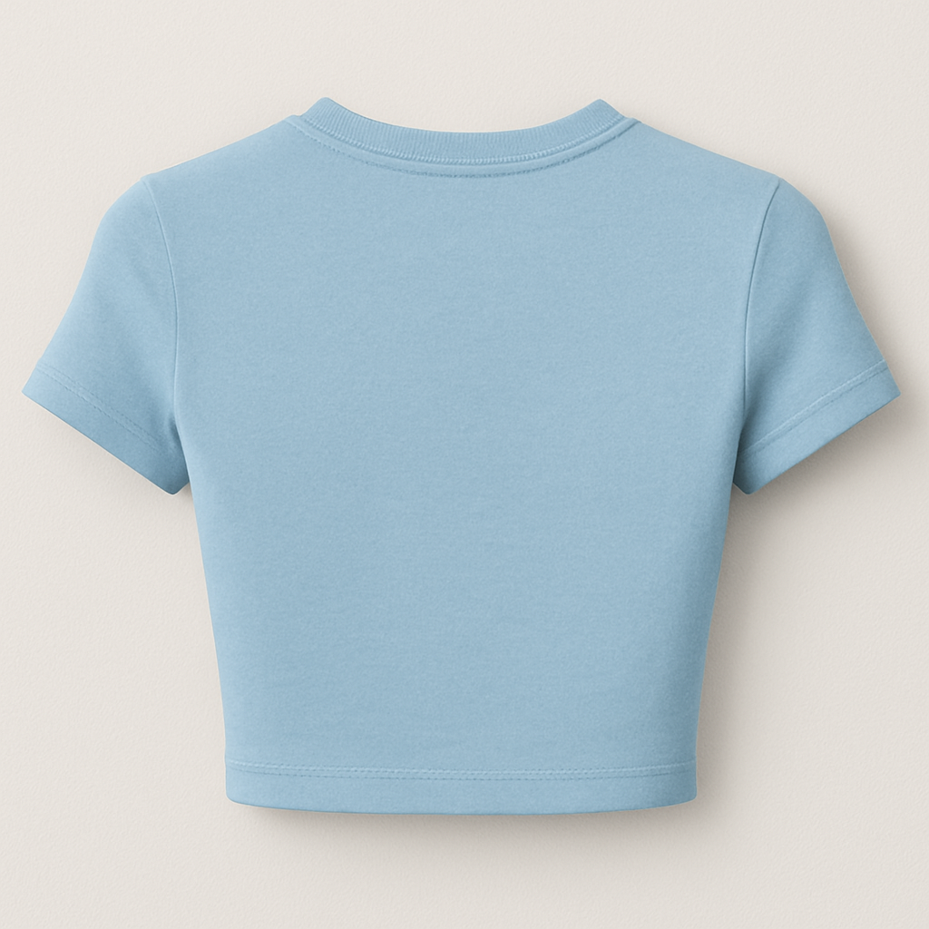 Plain Light Blue crop top