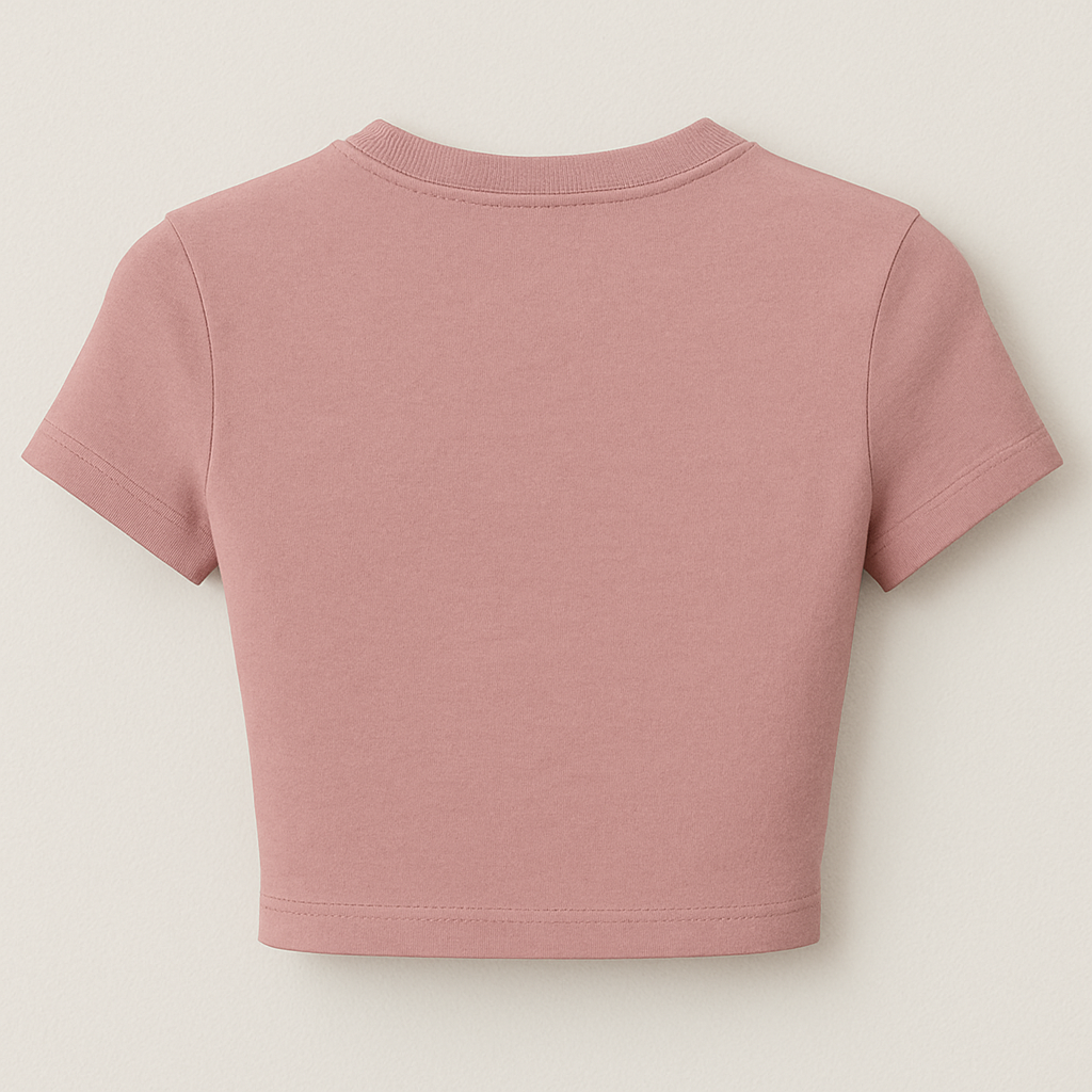 Plain Light Pink crop top