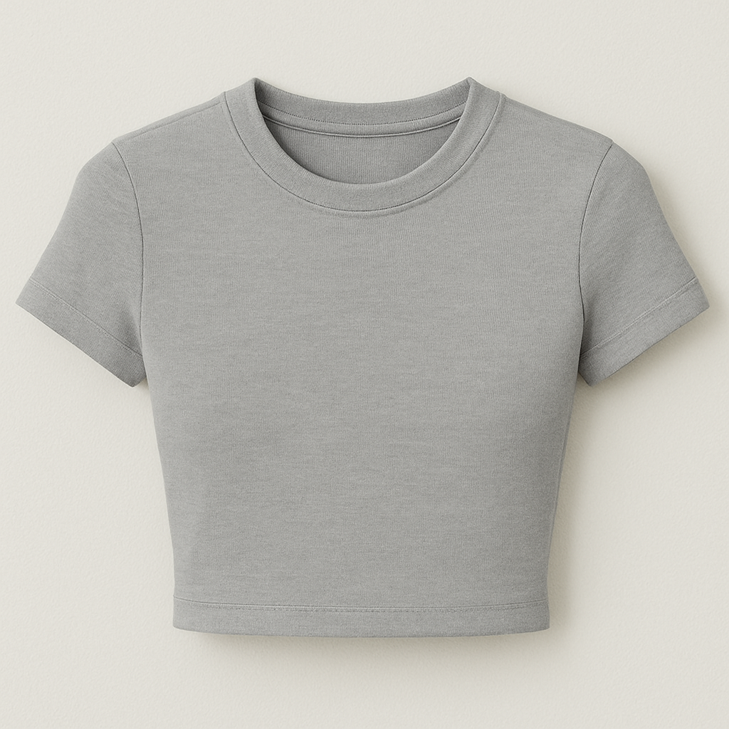 Plain Grey crop top