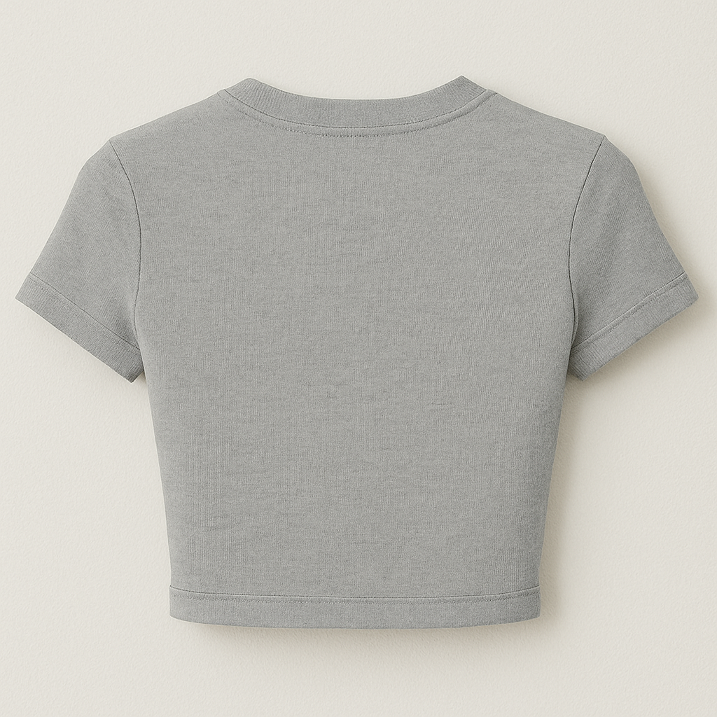 Plain Grey crop top