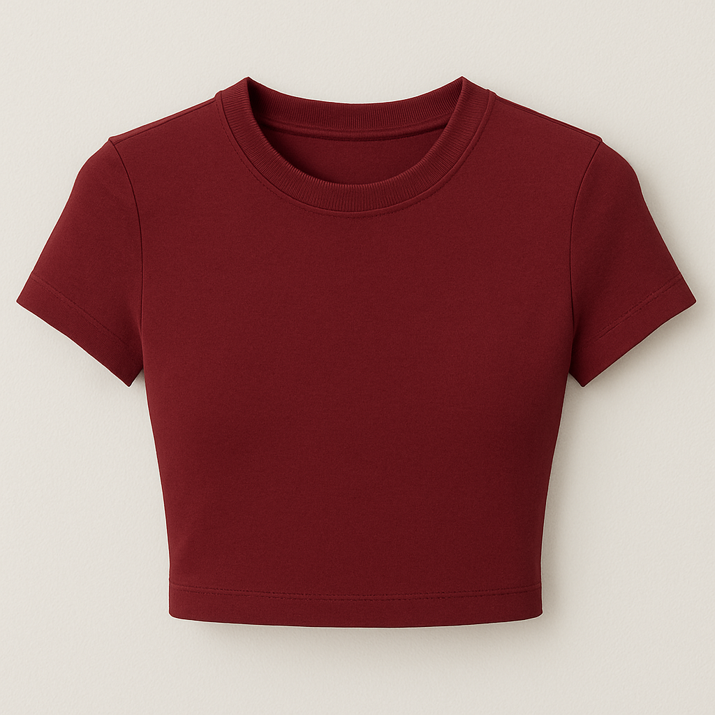 Plain Burgundy crop top