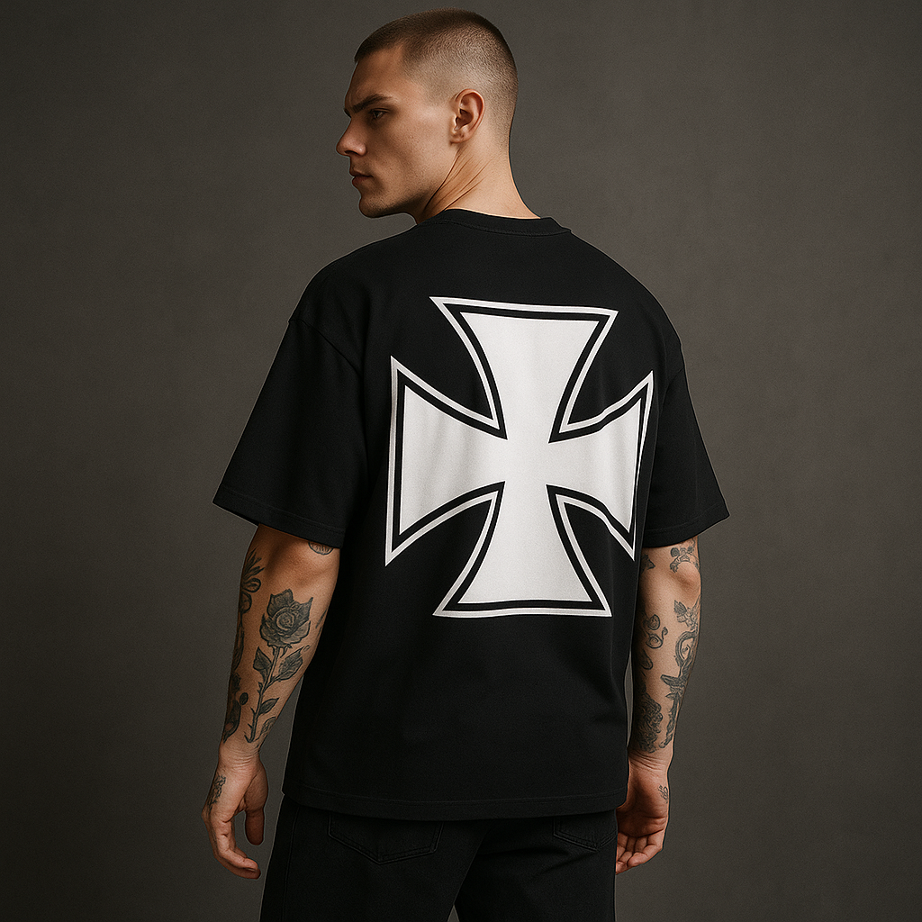 Iron cross Oversized graphic tee