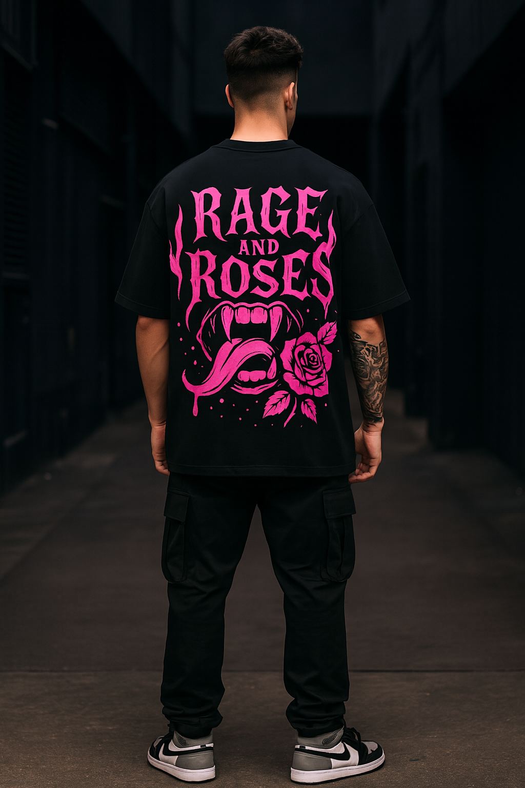 Rage and Roses Oversized graphic tee