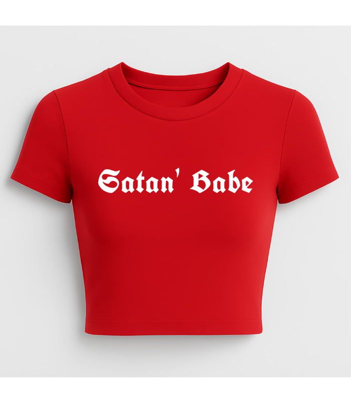 Satan's Babe Graphic crop top