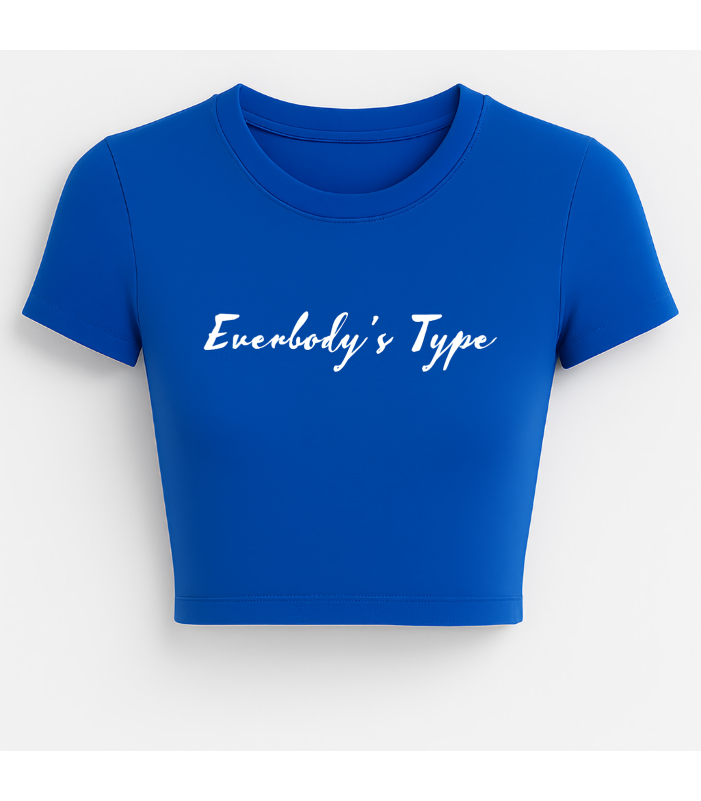 Everybody's Type Graphic crop top