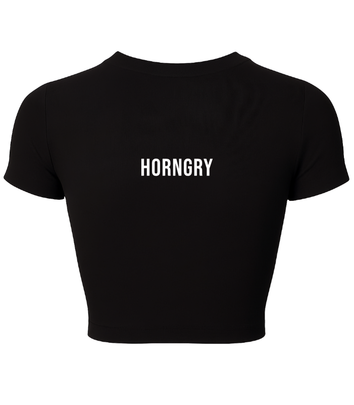 Horngry Graphic crop top