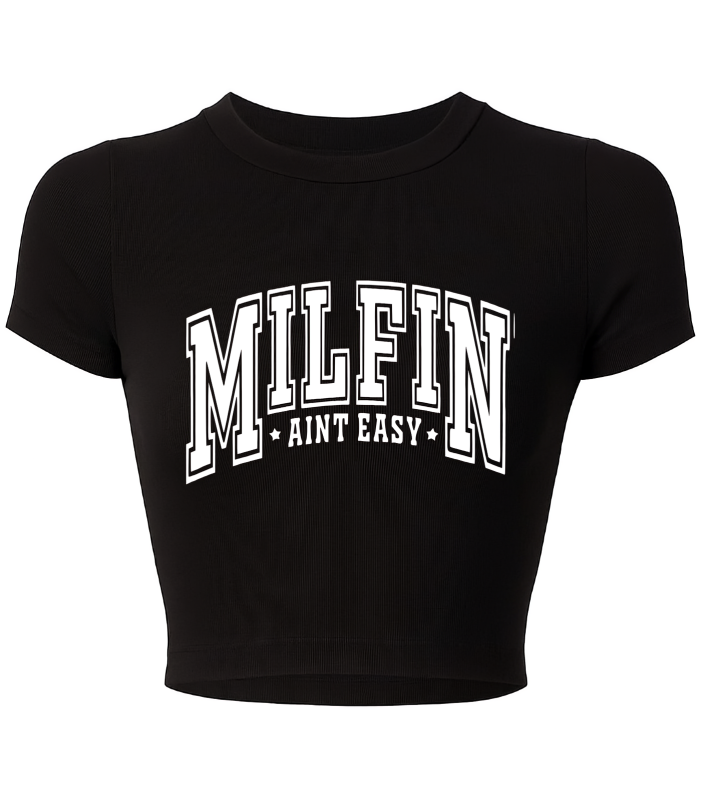 Milfin Type Graphic crop top