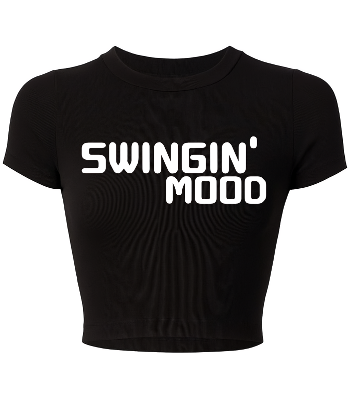 Swingin mood Type Graphic crop top