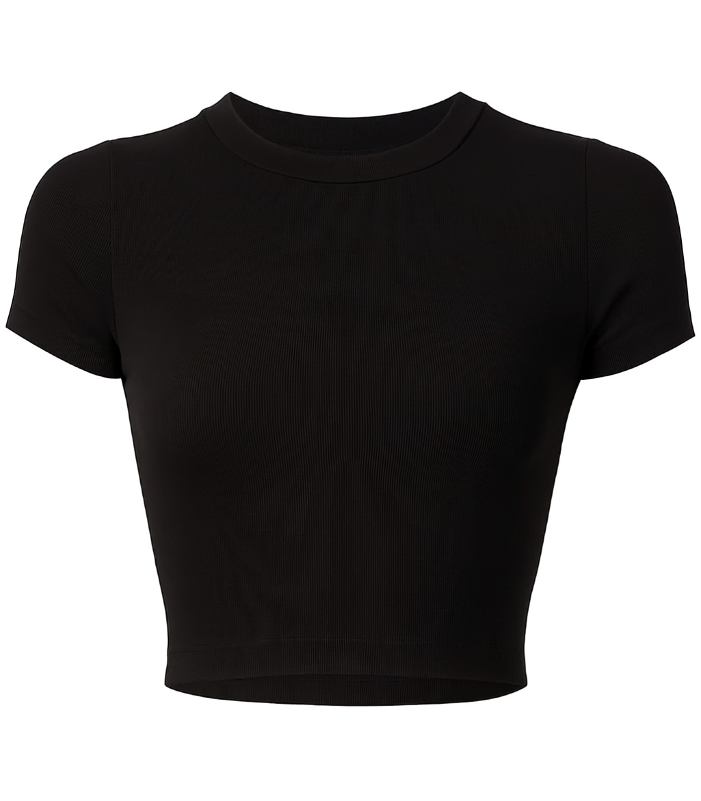 Plain Black crop top