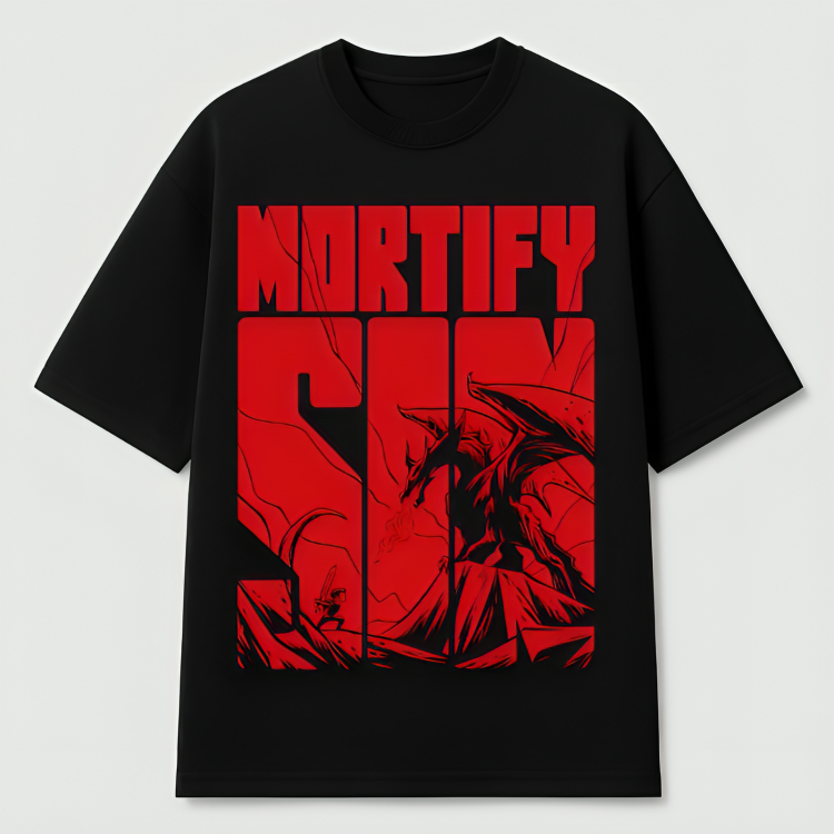 Mortify sin Oversized graphic tee