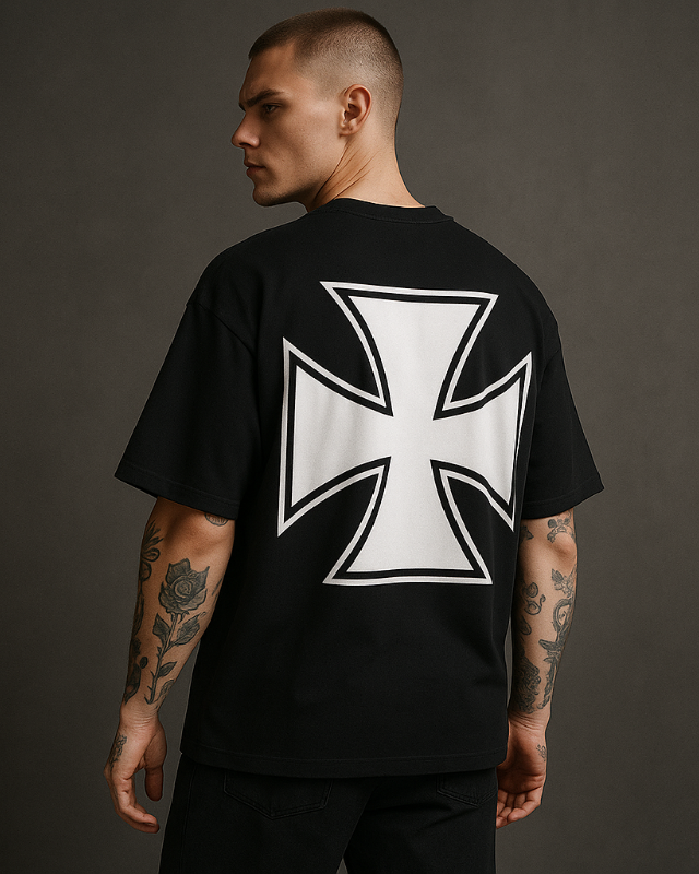 Iron cross Oversized graphic tee