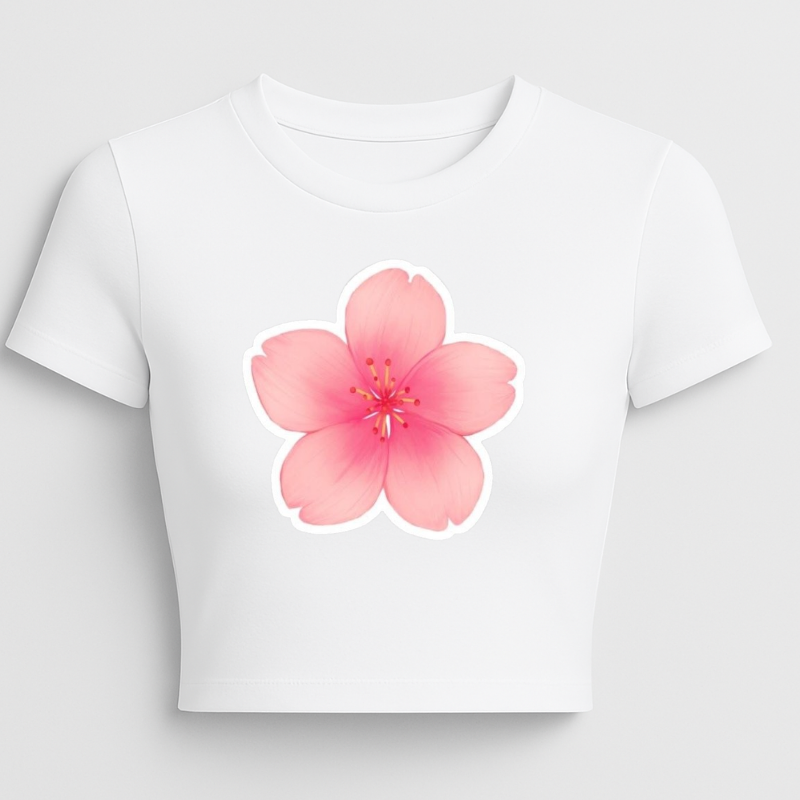 Flower graphic crop top