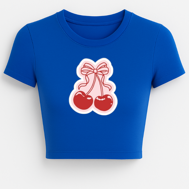 Cherry graphic crop top