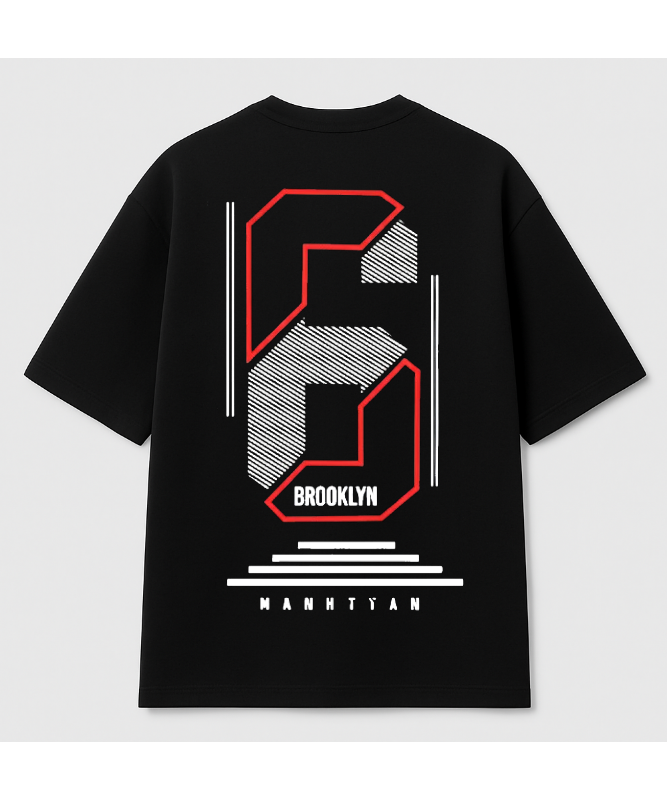 Number 6 Oversized graphic tee