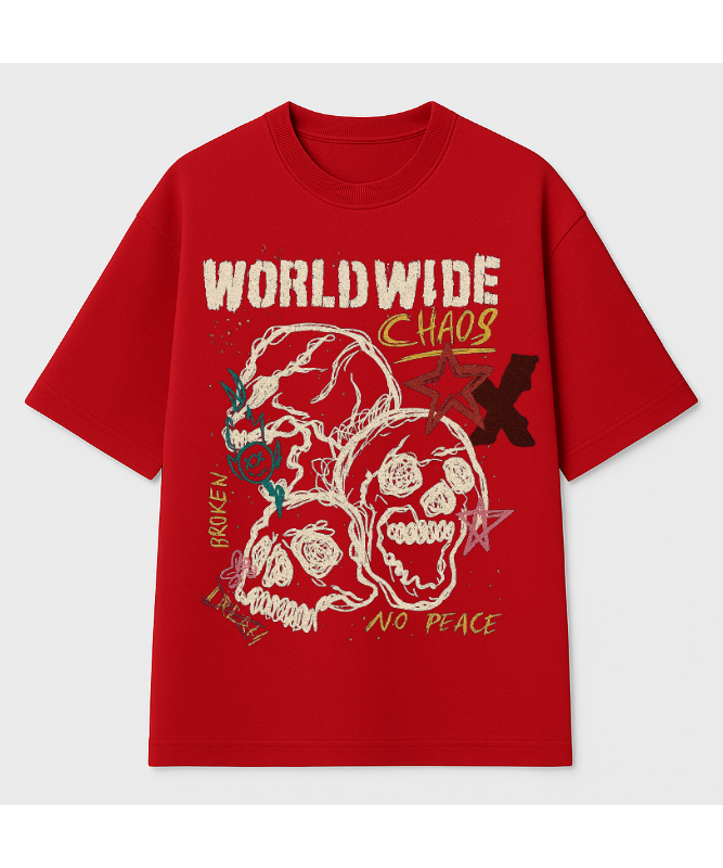 Worldwide Chaos Oversized graphic teen