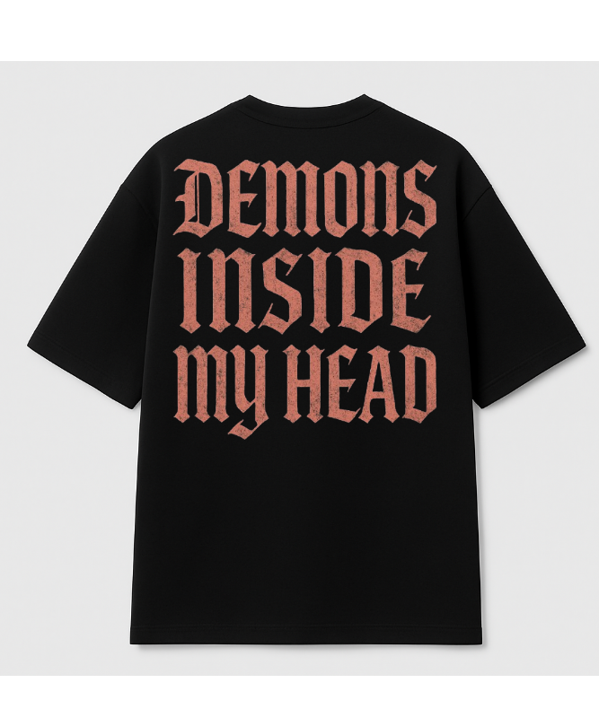 Demons inside my Head Oversized graphic tee