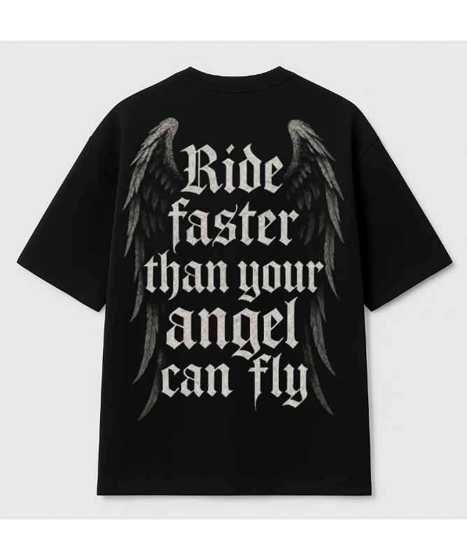 Faster than angel Oversized graphic tee