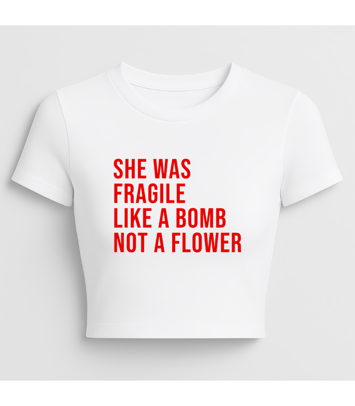 Bomb Graphic crop top