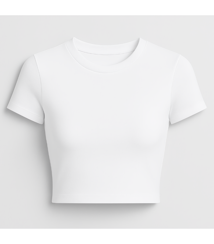 Plain white crop top