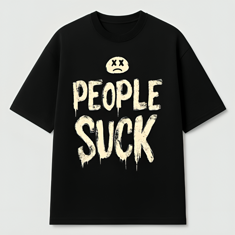People suck Oversized graphic tee