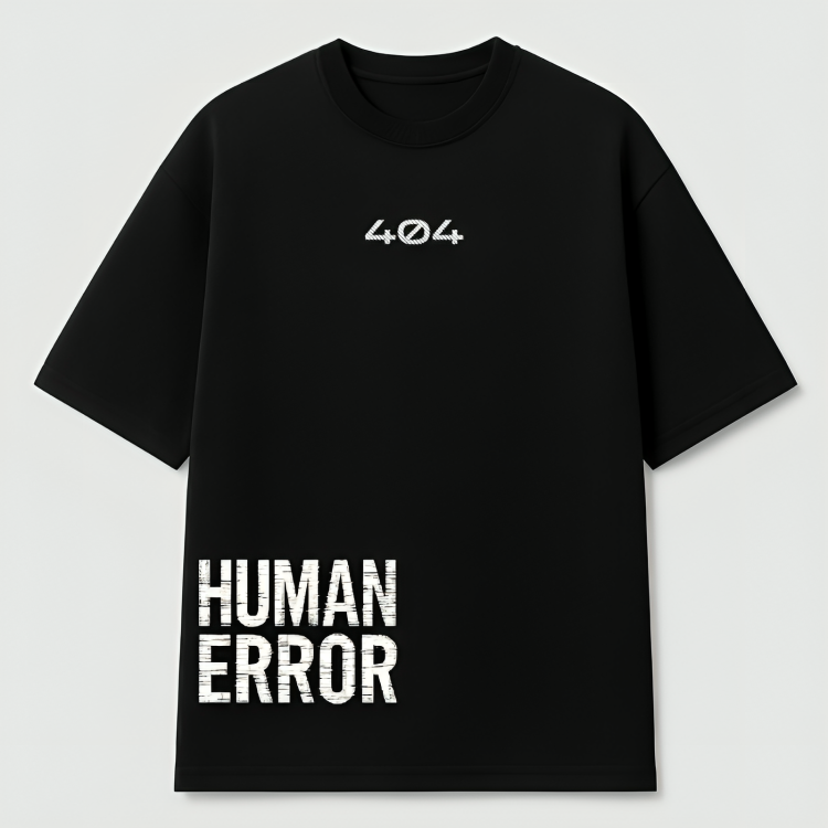 Human error Oversized graphic tee