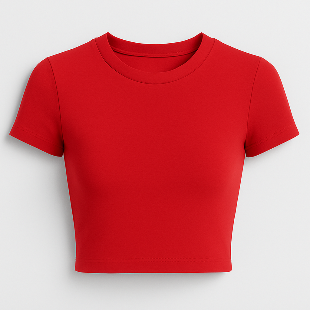 Plain Red crop top
